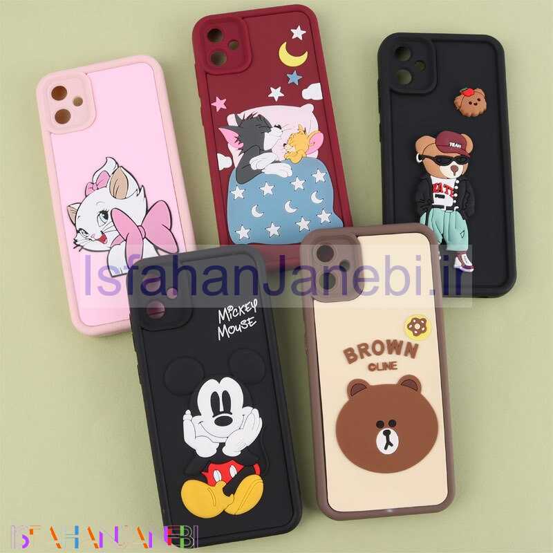 اصفهان جانبی-قاب سولید سامسونگ Galaxy A05 کارتونی برجسته محافظ لنزدار