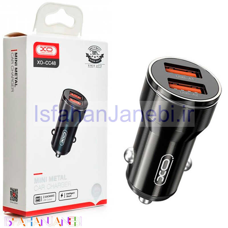 اصفهان جانبی-شارژر فندکی فست شارژ XO XO-CC48 2.4A 12W