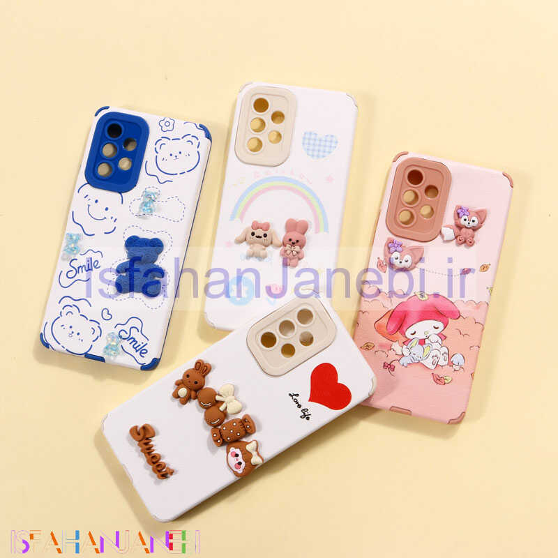 اصفهان جانبی-قاب فانتزی عروسکی خرسی محافظ لنزدار Samsung Galaxy A53 5G