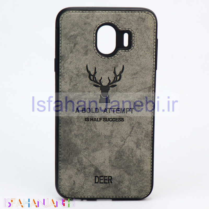 اصفهان جانبی-قاب چرمی طرح گوزن Samsung J4 خاکستری