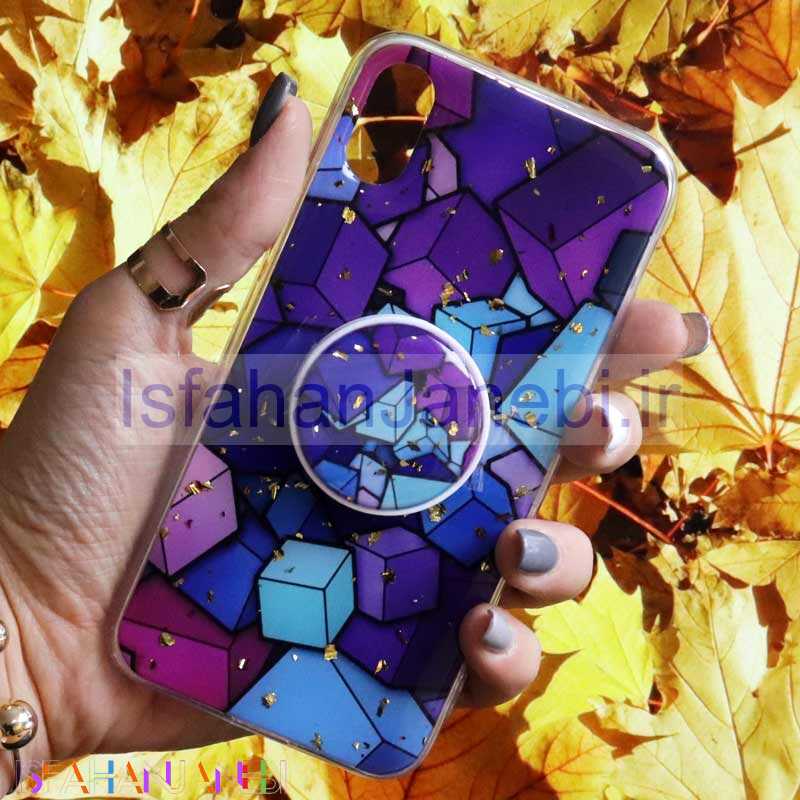 اصفهان جانبی-قاب رنگین کمانی پاپ سوکت دار خرچنگی کد7 آیفون iPhone X/XS