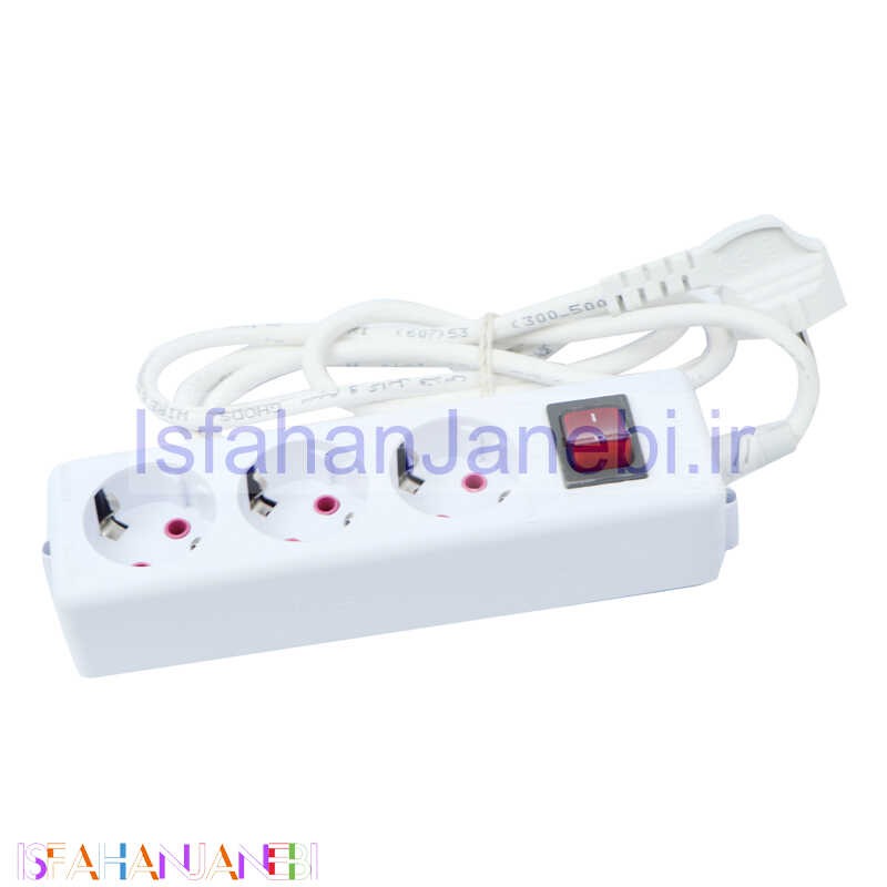اصفهان جانبی-چند راهی 3 خانه ارت دار فردان الکتریک با کابل 1/8 متری مدل 31102