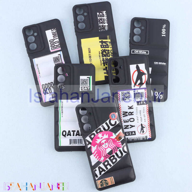 اصفهان جانبی-قاب پافر ژله ای طرح دار محافظ لنزدار Samsung Galaxy A05s