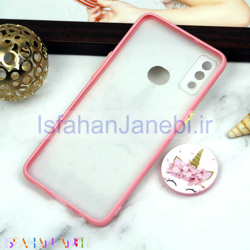 اصفهان جانبی-قاب PC محافظ لنز دار طرح یونیکورن + پاپ سوکت Samsung Galaxy A10s