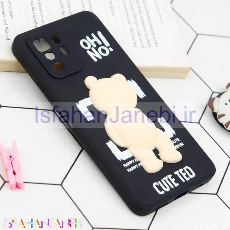 اصفهان جانبی-قاب سیلیکونی خرس TED محافظ لنزدار Xiaomi Poco X3 GT