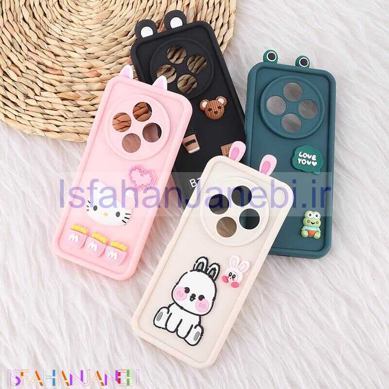 اصفهان جانبی-قاب سولید شیائومی Redmi 14C / Poco C75 عروسکی گوش دار محافظ لنزدار