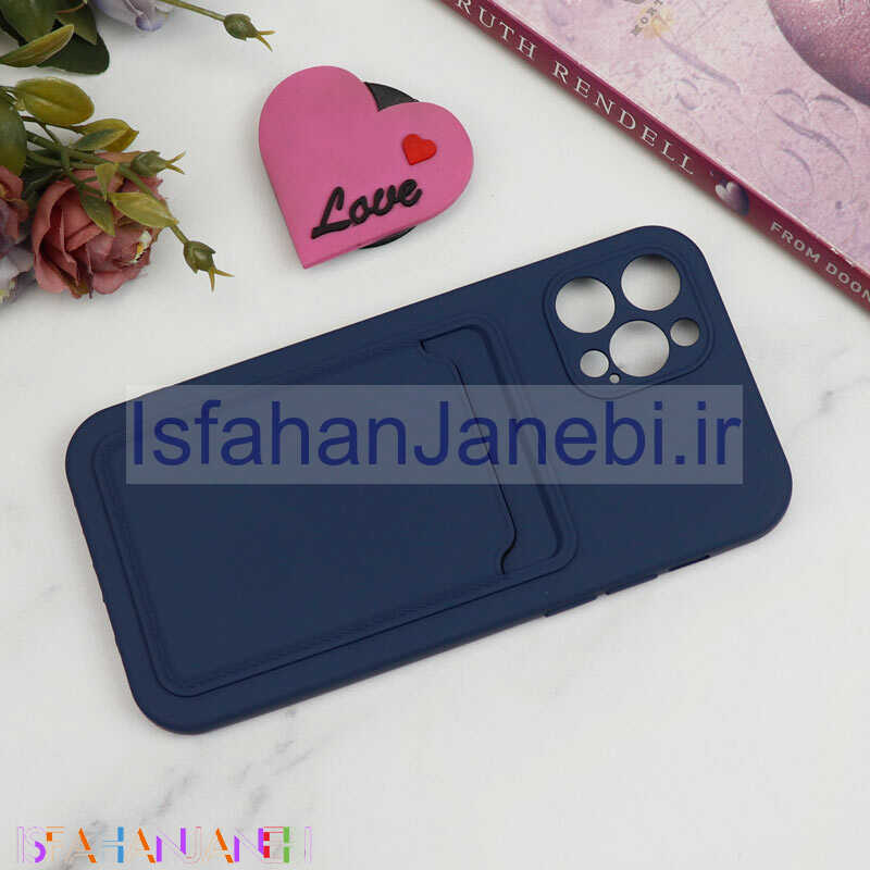 اصفهان جانبی-قاب سیلیکونی جاکارتی دار محافظ لنزدار iPhone 12 Pro