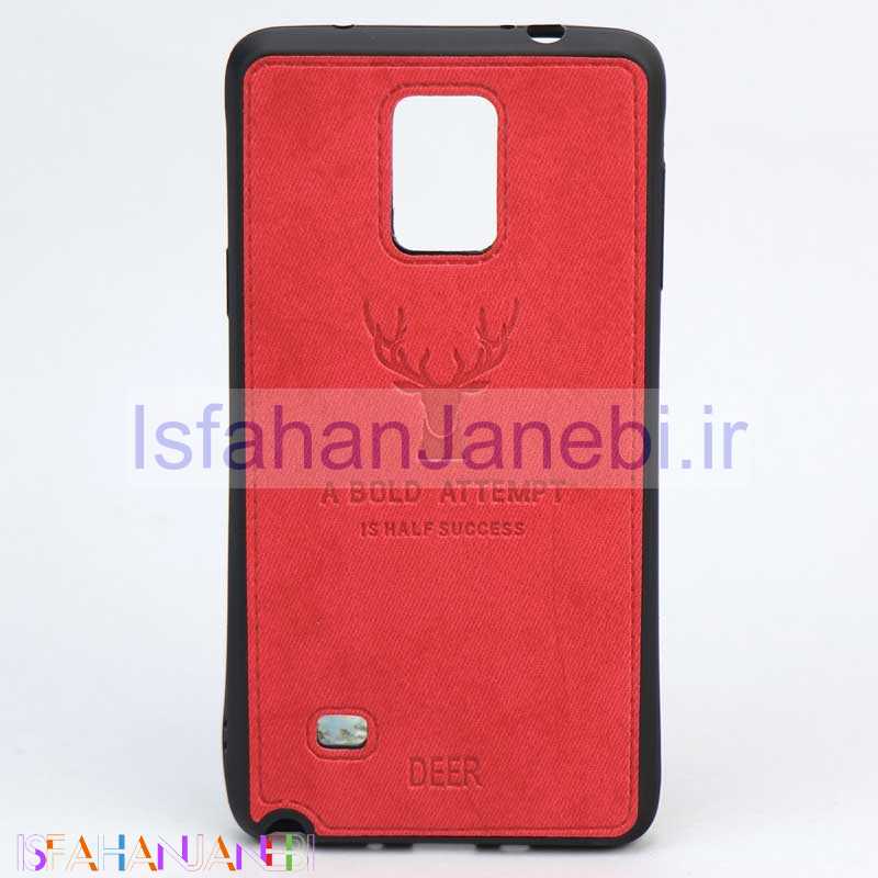 اصفهان جانبی-قاب چرمی طرح گوزن Samsung Note 4 قرمز