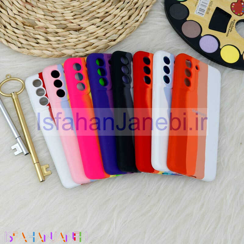 اصفهان جانبی-قاب محافظ لنزدار سیلیکونی اورجینال رنگین کمانی Samsung Galaxy S21 FE 5G