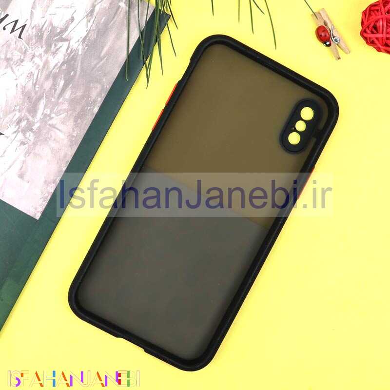 اصفهان جانبی-قاب PC مات محافظ لنزدار طرحدار پلنگی آیفون iPhone X/XS