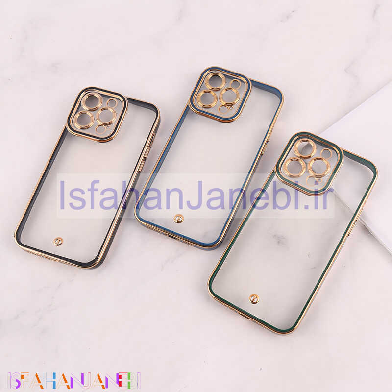 اصفهان جانبی-قاب Space آیفون iPhone 14 Pro Max دور رنگی محافظ لنزدار