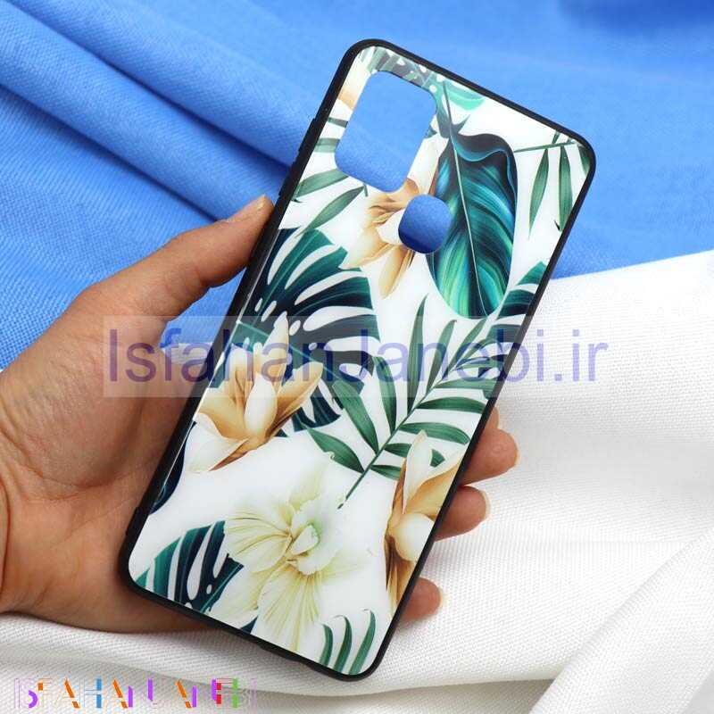 اصفهان جانبی-قاب پشت گلسی طرح برگ Samsung A21s