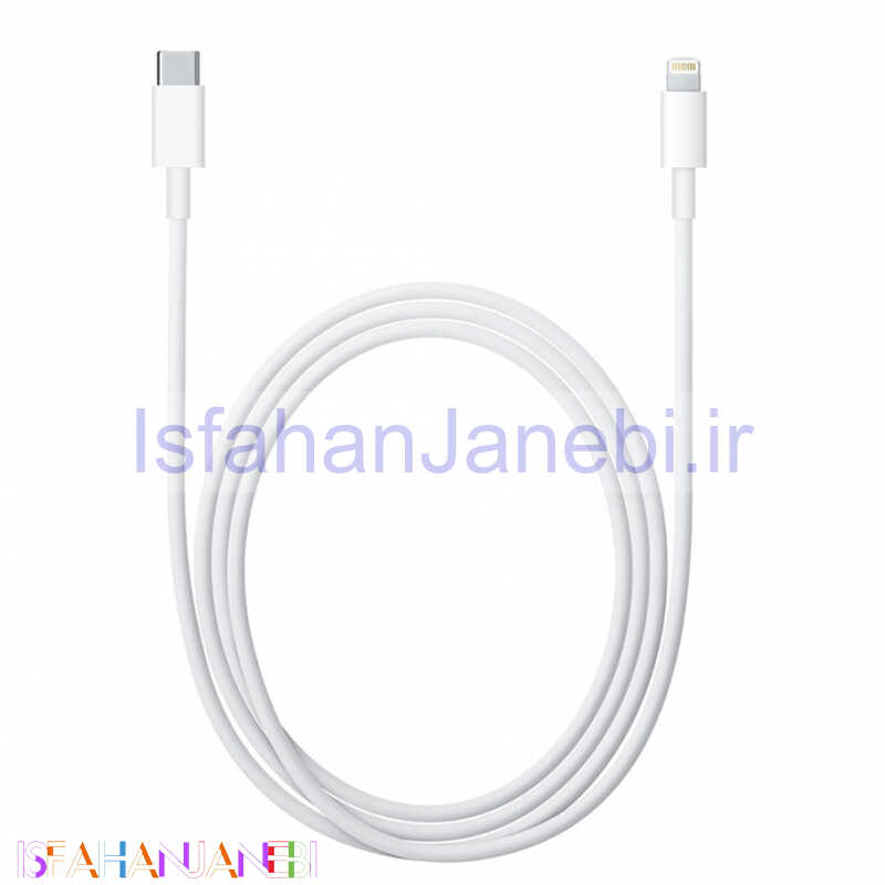 اصفهان جانبی-کابل تبدیل اورجینال iPhone Type-C to Lightning 1m سرجعبه