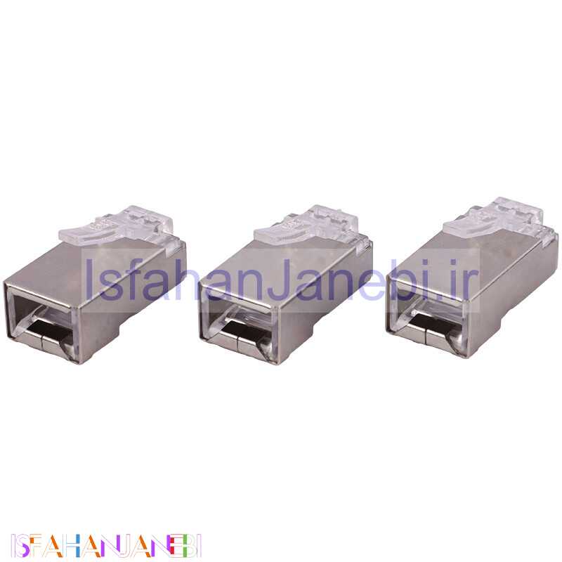 اصفهان جانبی-سوکت شبکه D-Net RJ45 Cat6 SFTP بسته 100 عددی