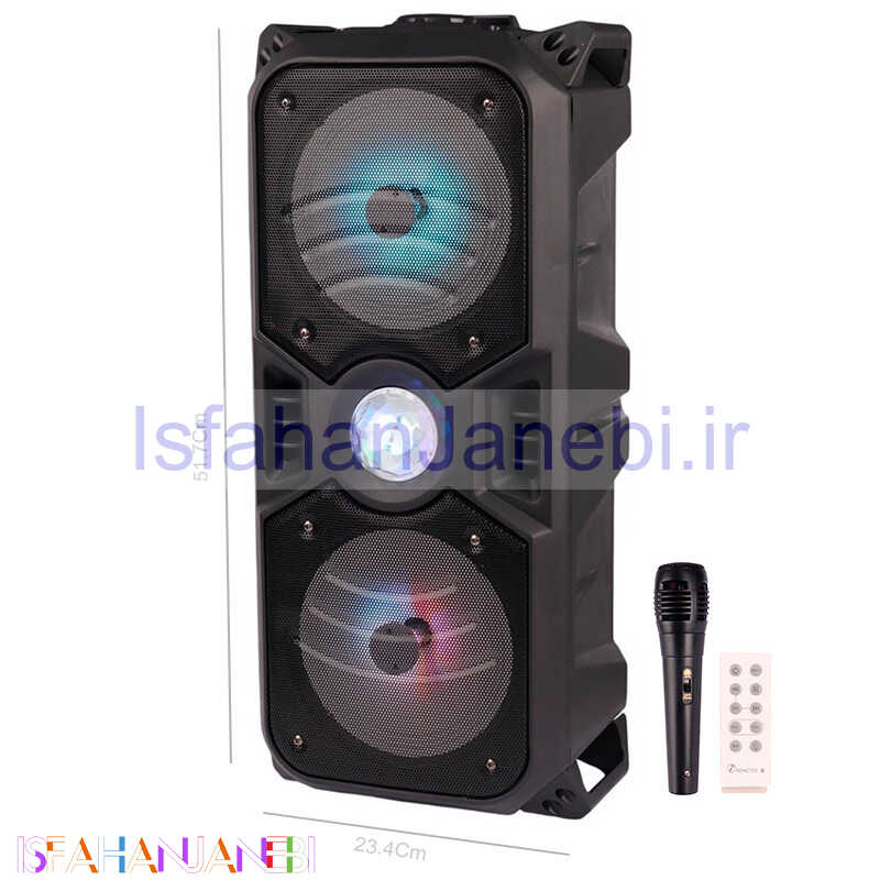 اصفهان جانبی-اسپیکر چمدانی بلوتوثی گریت نایس GTS-2075 + میکروفون و ریموت کنترل