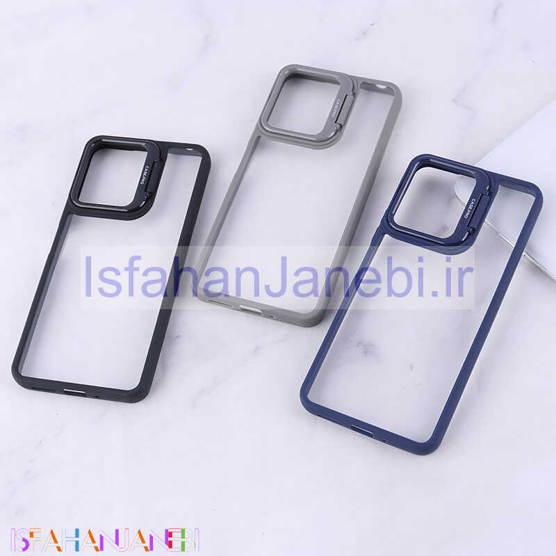 اصفهان جانبی-قاب شفاف Case.Pro شیائومی Redmi 13C / Poco C65 استندشو دور رنگی