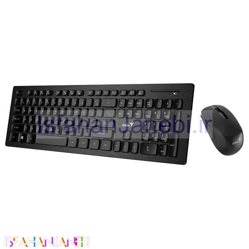 اصفهان جانبی-کیبورد و موس بی سیم جنیوس SlimStar 8008