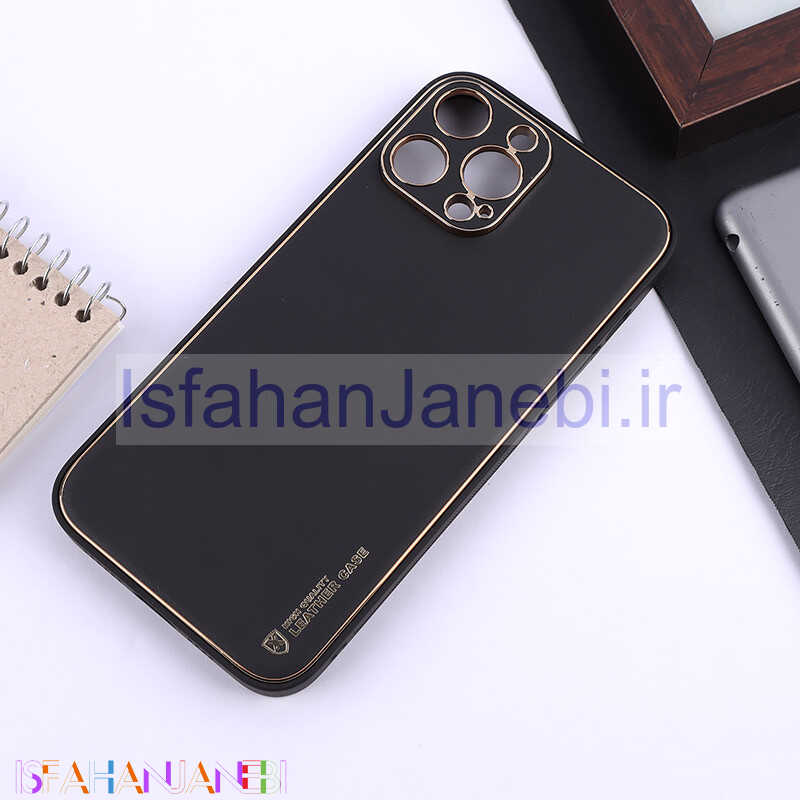 اصفهان جانبی-قاب چرمی My Case آیفون iPhone 13 Pro Max محافظ لنزدار دور رنگی