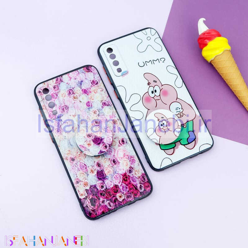 اصفهان جانبی-قاب فانتزی طرحدار دخترانه محافظ لنزدار + پاپ سوکت Samsung Galaxy A70 سری R