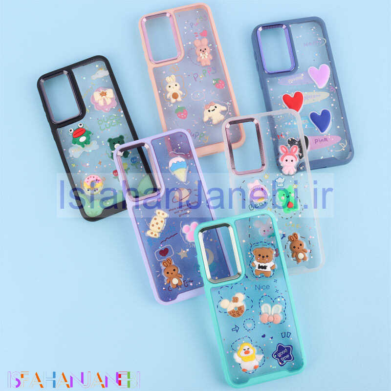 اصفهان جانبی-قاب شفاف شاینی متال ایرون عروسک برجسته Samsung Galaxy S23 FE 5G