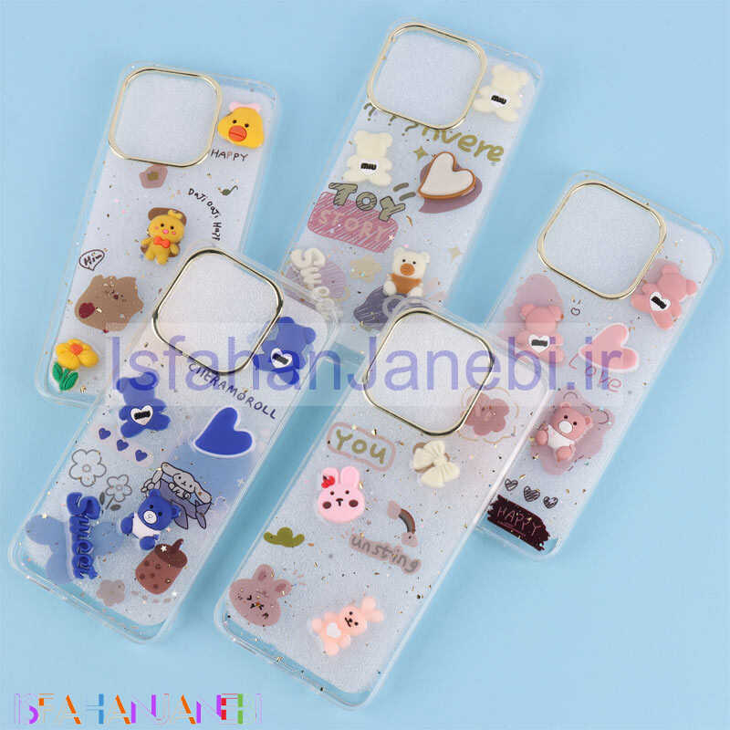 اصفهان جانبی-قاب ژله ای شفاف عروسک برجسته Xiaomi Redmi 12C