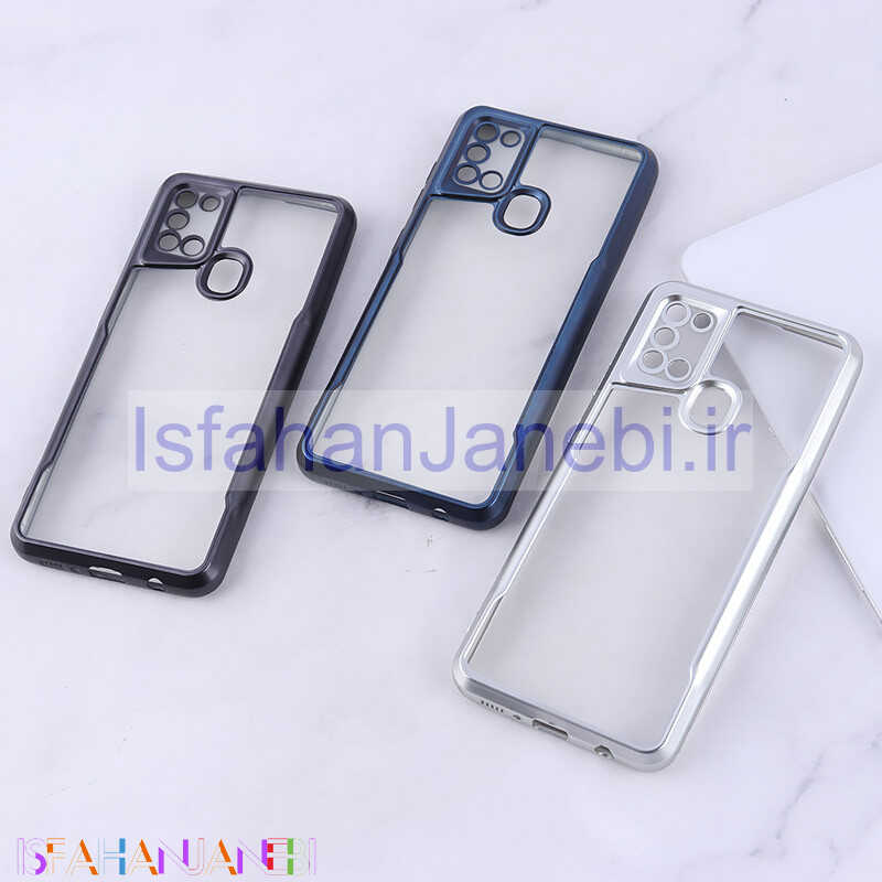اصفهان جانبی-قاب ژله ای شفاف سامسونگ Galaxy A21s طرح تیتانیوم محافظ لنزدار