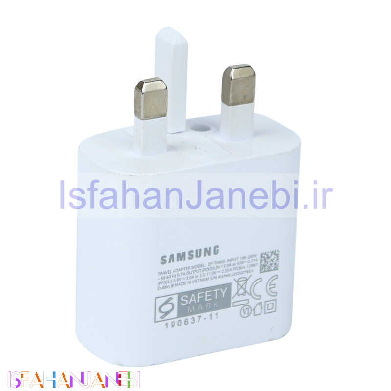 اصفهان جانبی-کلگی فست شارژ اورجینال Samsung A70 EP-TA800 3A PD 25W Type-C