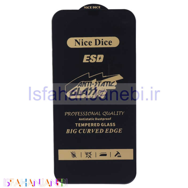 اصفهان جانبی-گلس آنتی استاتیک Nice Dice آیفون iPhone 12 Pro Max