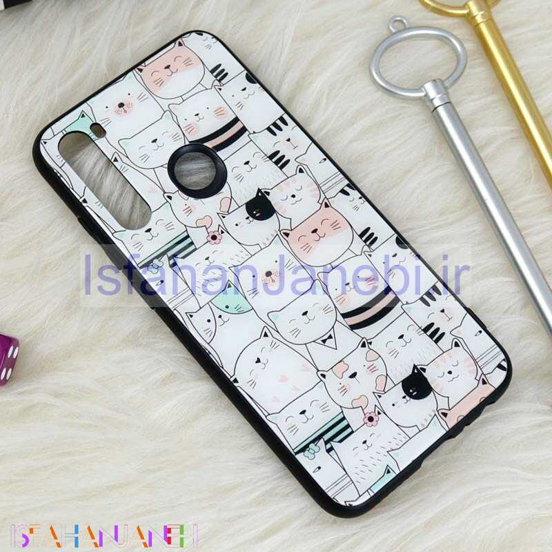 اصفهان جانبی-قاب پشت گلسی طرحدار گربه Xiaomi Redmi Note 8