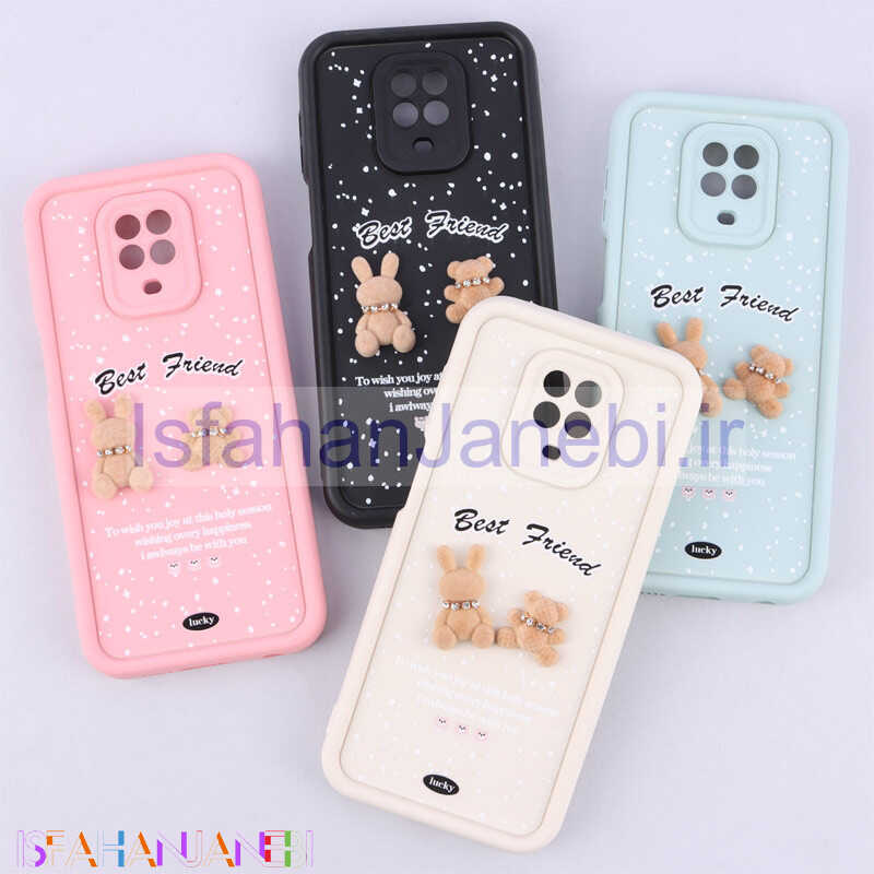 اصفهان جانبی-قاب سولید کیس عروسکی پشمالو محافظ لنزدار Xiaomi Redmi Note 9s / Note 9 Pro / Note 10 Lite