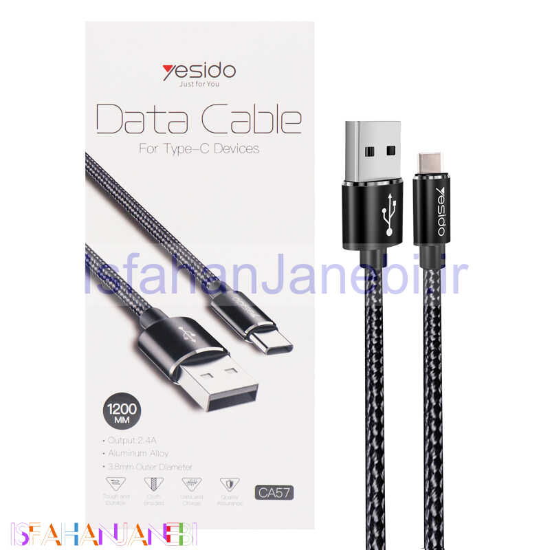 اصفهان جانبی-کابل Yesido CA57 2.4A 1.2m Type-C