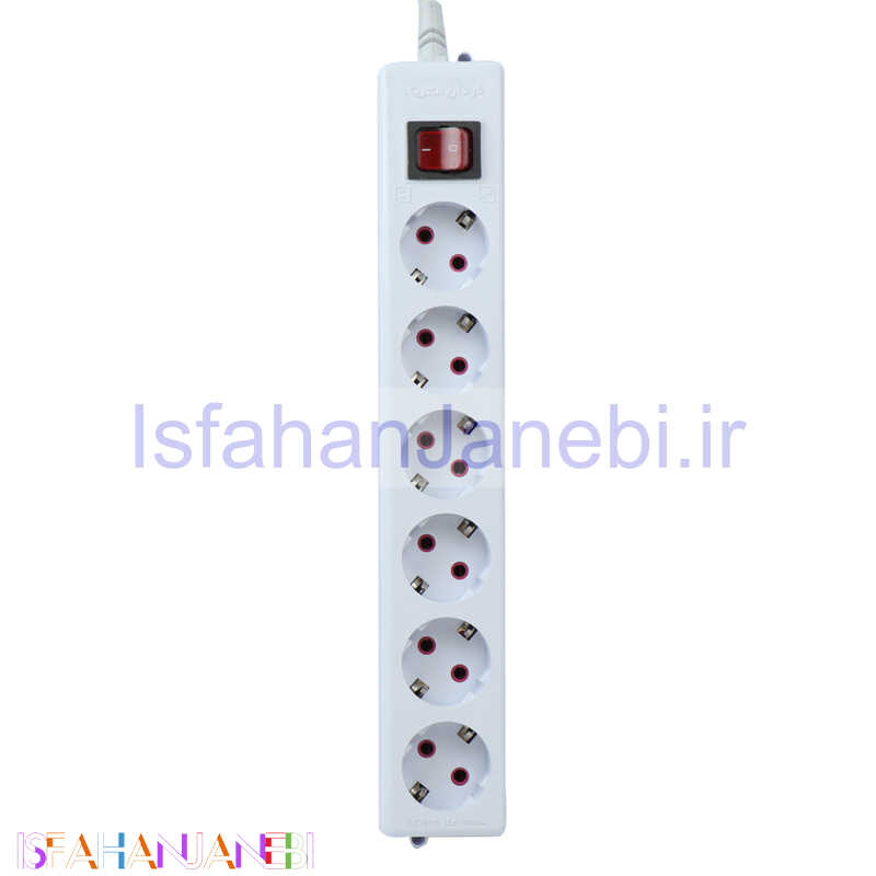 اصفهان جانبی-چند راهی 6 خانه ارت دار فردان الکتریک با کابل 1٫8 متری مدل 31302
