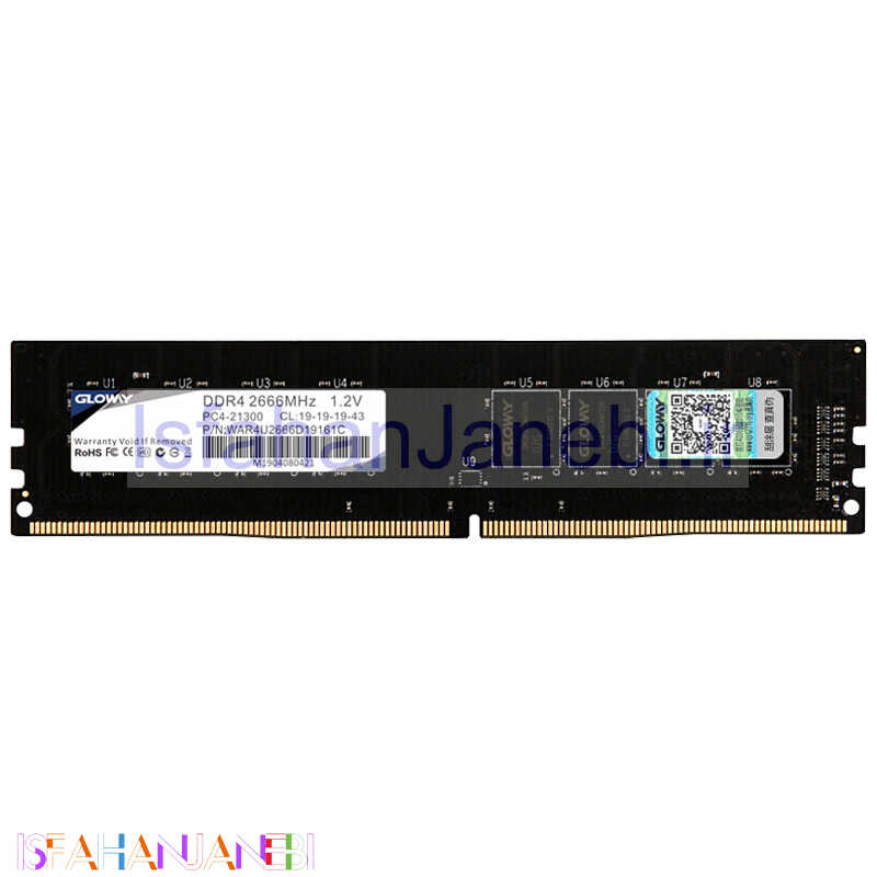 اصفهان جانبی-رم کامپیوتر Gloway DDR4 4GB 2666MHz CL19 Single