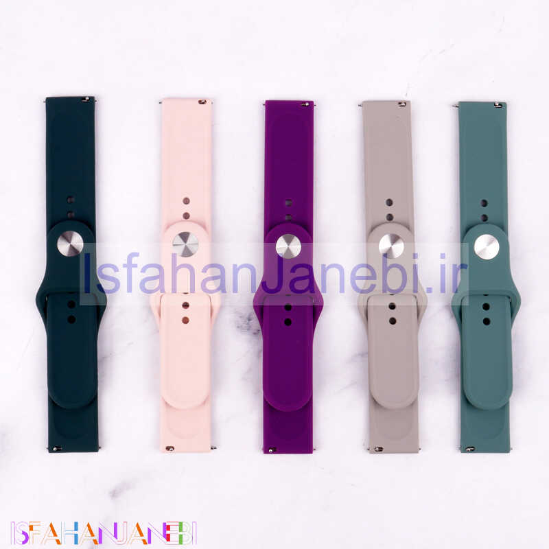 اصفهان جانبی-بند ساعت هوشمند سیلیکونی دکمه دار 20mm