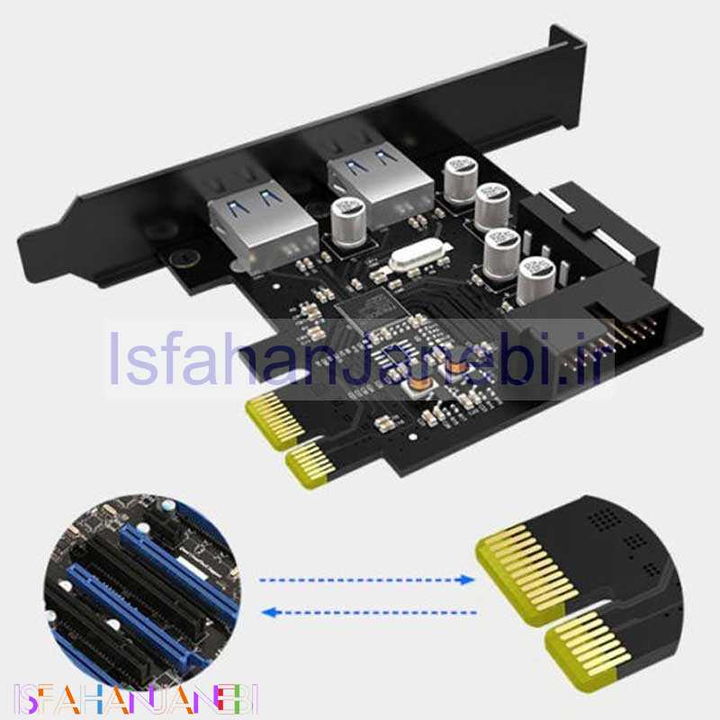 اصفهان جانبی-هاب 2 پورت USB3.0 اوریکو PME-4UI