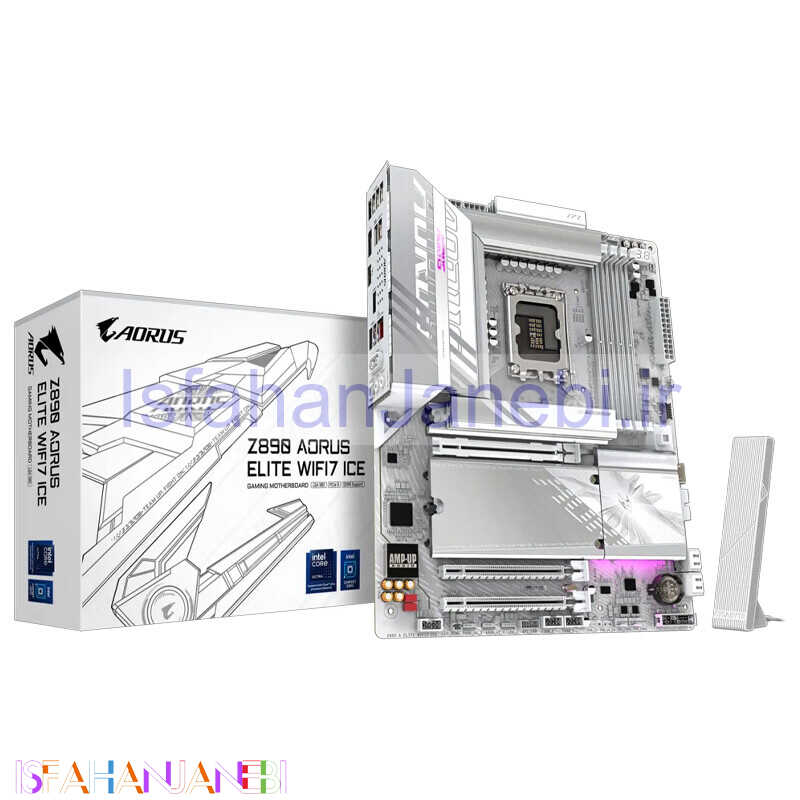 اصفهان جانبی-مادربرد گیگابایت Z890 AORUS ELITE WIFI7 ICE DDR5