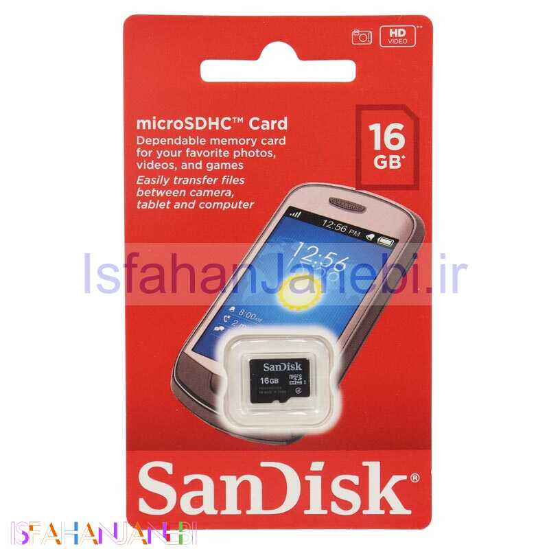 اصفهان جانبی-رم میکرو 16 گیگ سن دیسک SanDisk C4