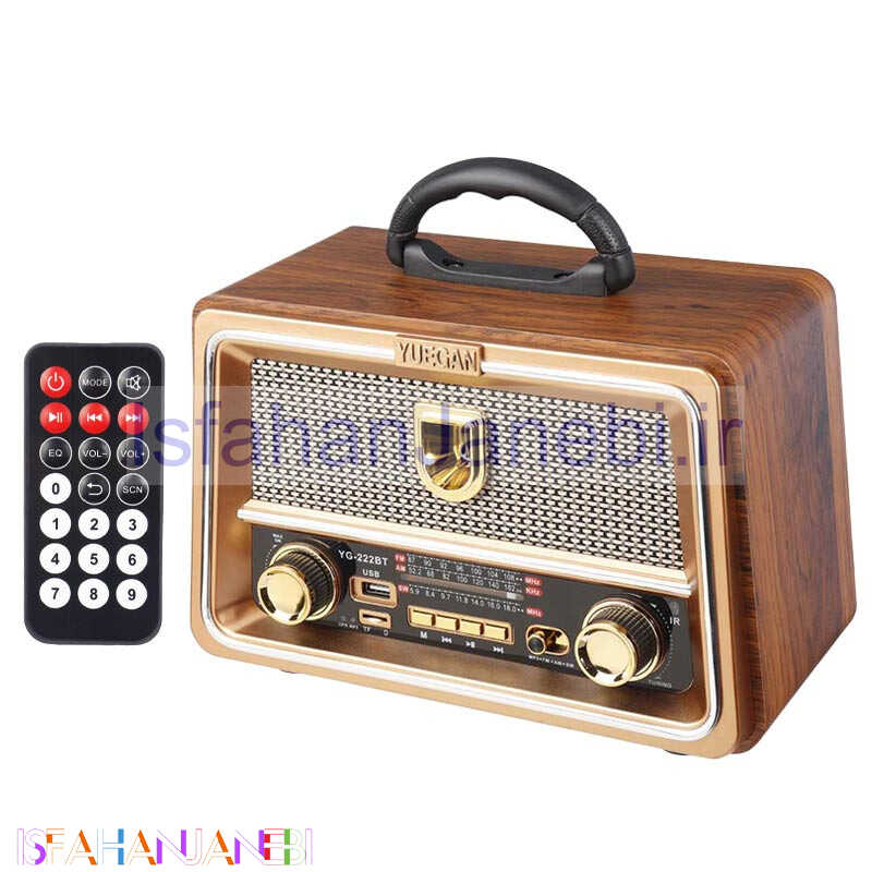 اصفهان جانبی-رادیو اسپیکر بلوتوثی رم و فلش خور Yuegan YG-222BT + ریموت کنترل