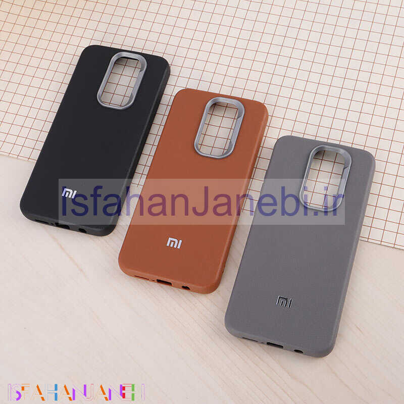 اصفهان جانبی-قاب چرمی ژله ای Leather شیائومی Redmi Note 8 Pro لوگو متال