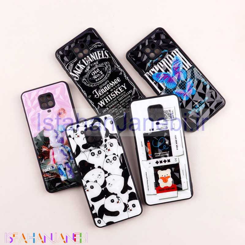 اصفهان جانبی-قاب طرحدار پشت برجسته محافظ لنزدار Xiaomi Redmi Note 9 Pro