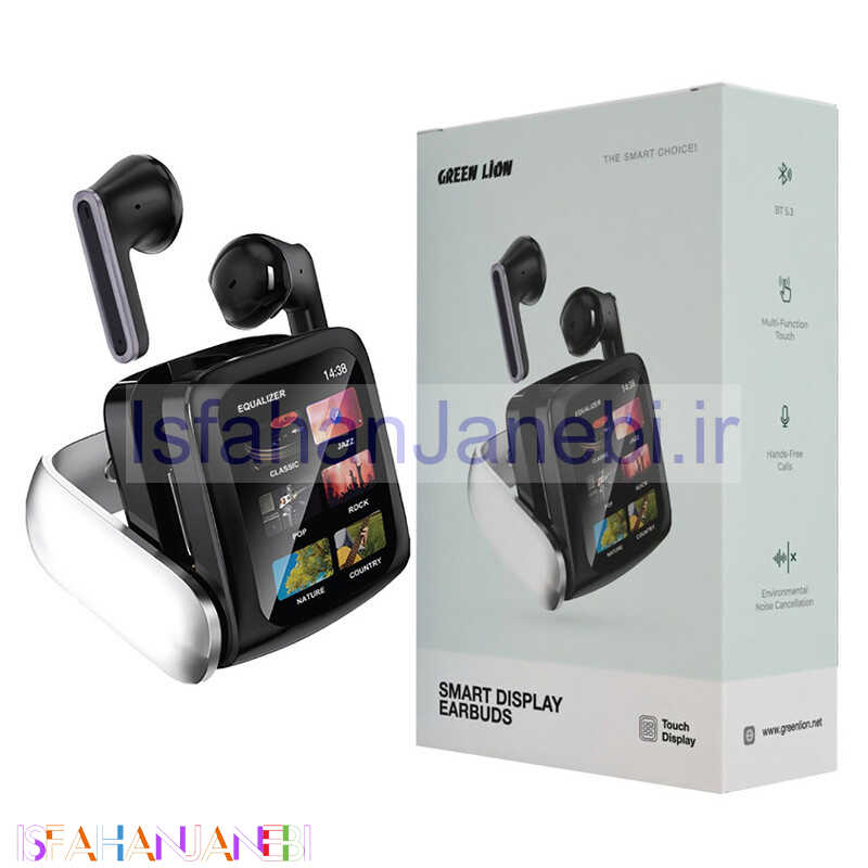 اصفهان جانبی-هندزفری بلوتوثی گرین لاین Smart Display Earbuds