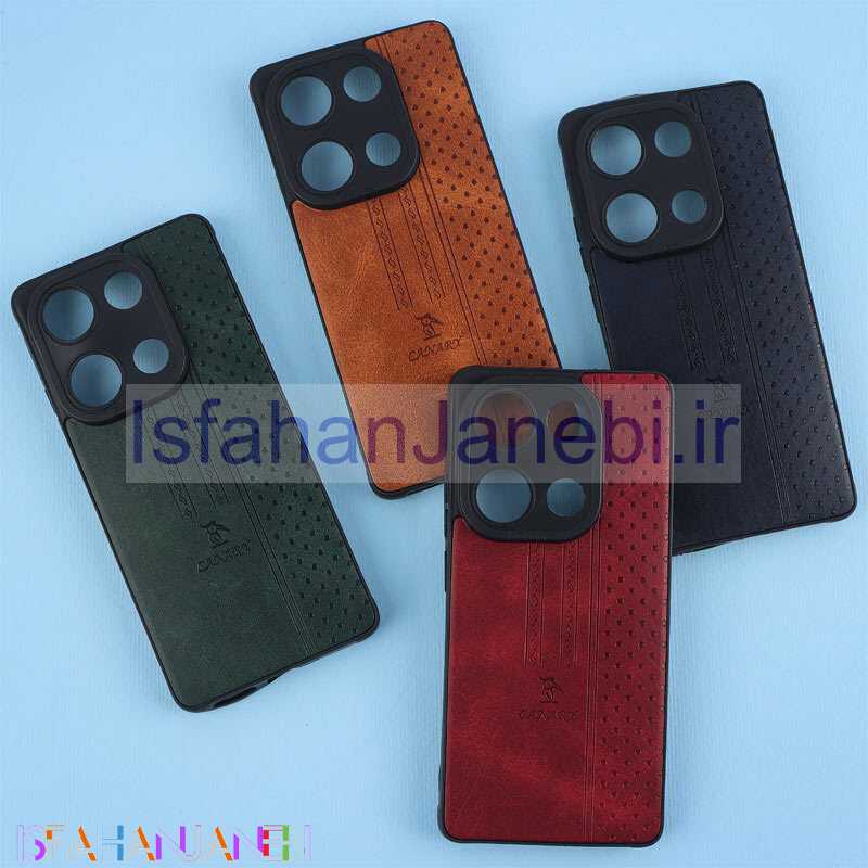 اصفهان جانبی-قاب چرمی Canary شیائومی Redmi Note 13 Pro 4G محافظ لنزدار