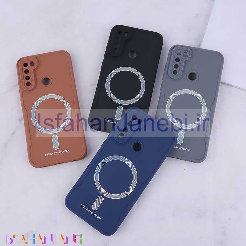 اصفهان جانبی-قاب ژله ای Design By Defender شیائومی Redmi Note 8 طرح مگ سیف محافظ لنزدار