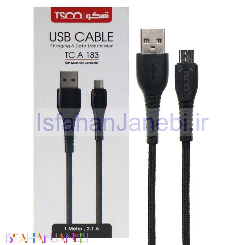 اصفهان جانبی-کابل میکرو یو اس بی TSCO TC A183 2.1A 1m