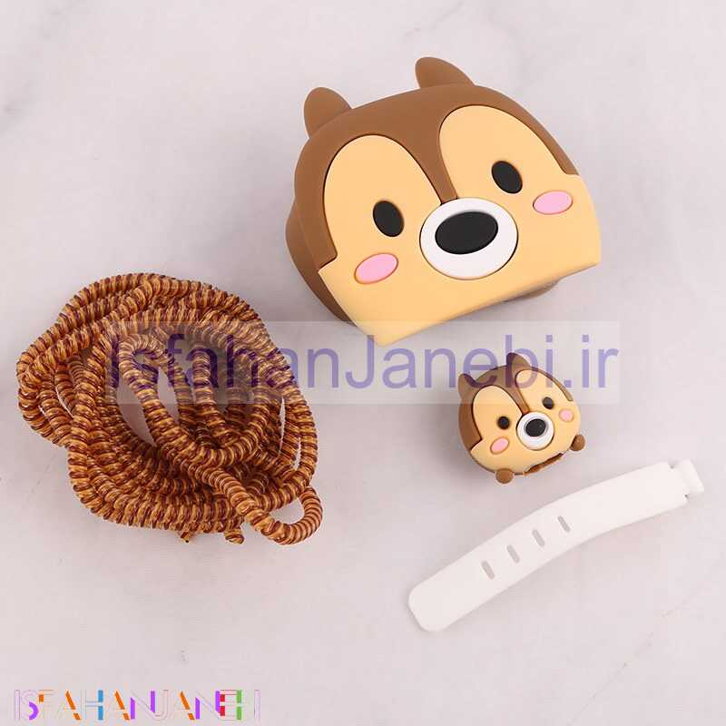 اصفهان جانبی-ست محافظ کابل و کلگی شارژر سیلیکونی آیفون طرح سنجاب