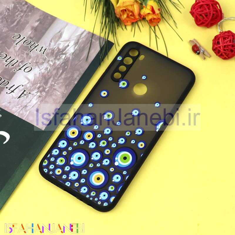 اصفهان جانبی-قاب PC مات محافظ لنزدار طرحدار چشم و نظر شیائومی Redmi Note 8