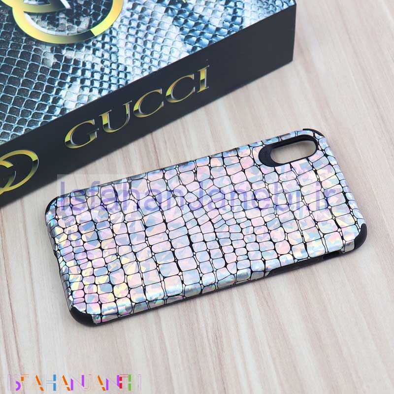 اصفهان جانبی-قاب چرمی پوست ماری هفت رنگ iPhone XS Max