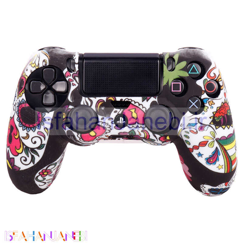 اصفهان جانبی-روکش دسته بازی PS4 طرح گل زمینه مشکی