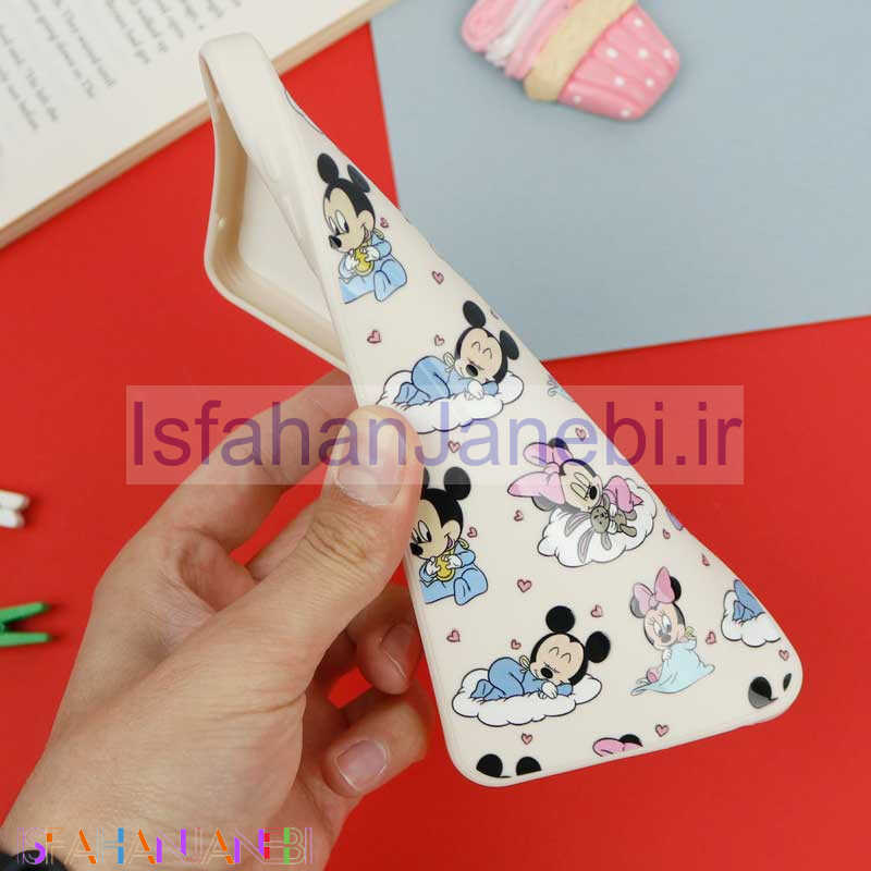 اصفهان جانبی-قاب سیلیکونی سفید محافظ لنزدار طرح میکی موس 3 شیائومی Xiaomi Redmi Note 9s / Note 9 Pro