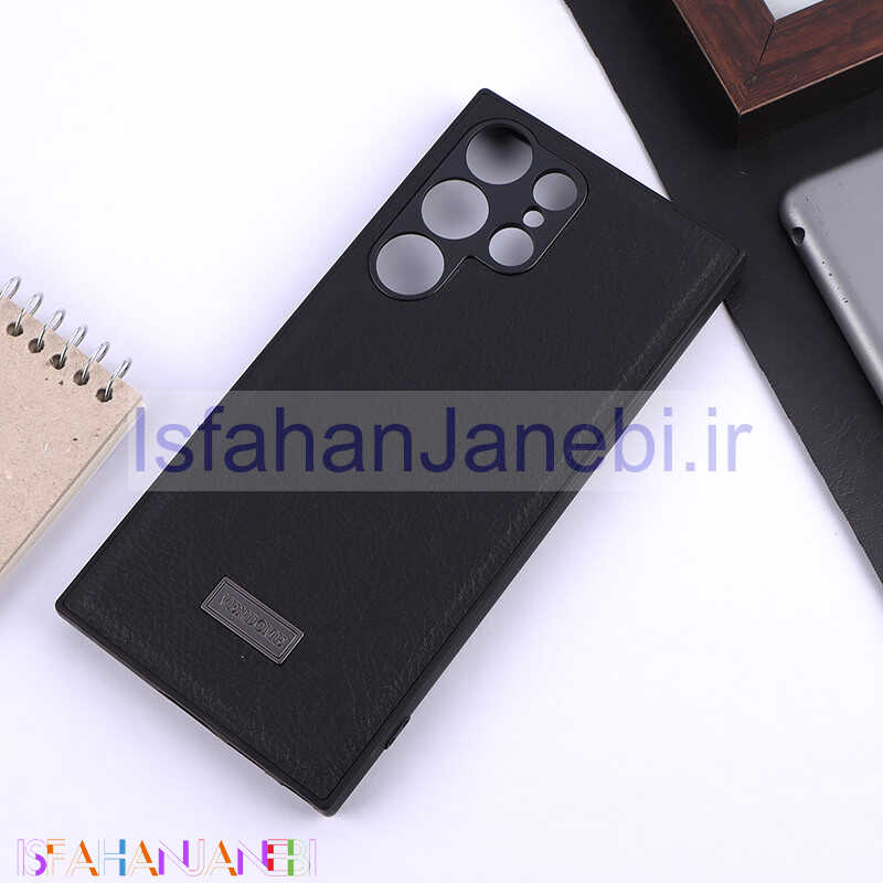اصفهان جانبی-قاب چرمی Vendome سامسونگ Galaxy S23 Ultra محافظ لنزدار
